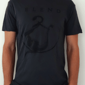 Elend-grey-tee-shirt-black-lyre-front