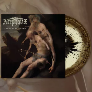 ACEPHALIX</br><i>Theothanatology</i></br>LP</br>Gold / Bone / Brown Tri-Color Merge W/ Black Splatter