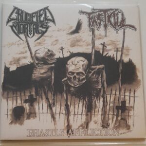 CRUCIFIED MORTALS / FASTKILL </br><i>Ghastly Affliction</i></br> 7'EP </br>Black